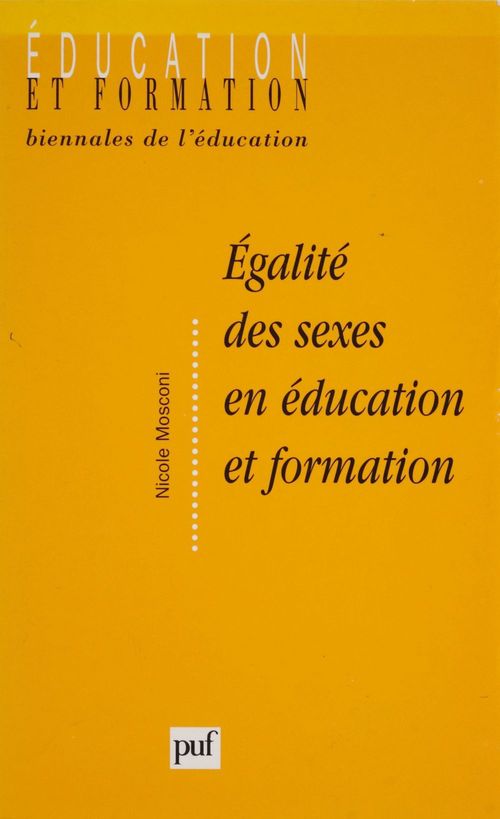 Couverture ebook de Égalité des sexes en éducation et formation, de