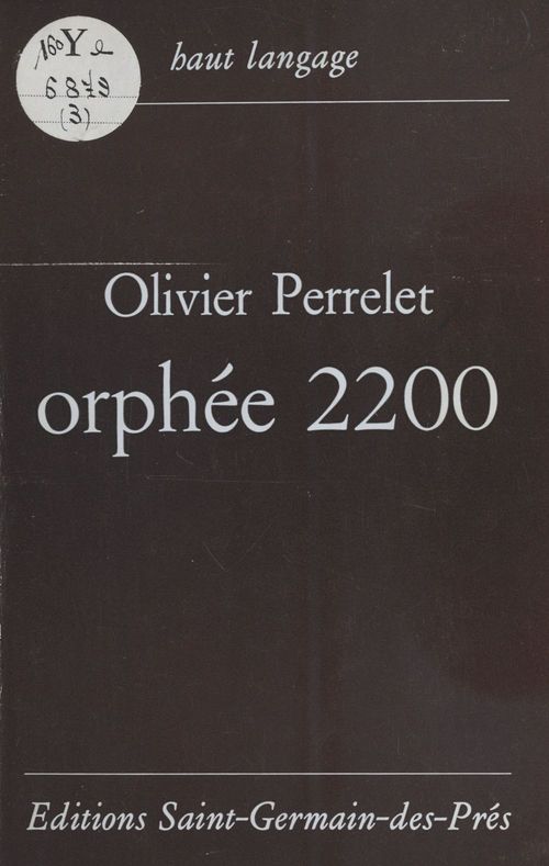 Couverture ebook de Orphée 2200, de Olivier Perrelet