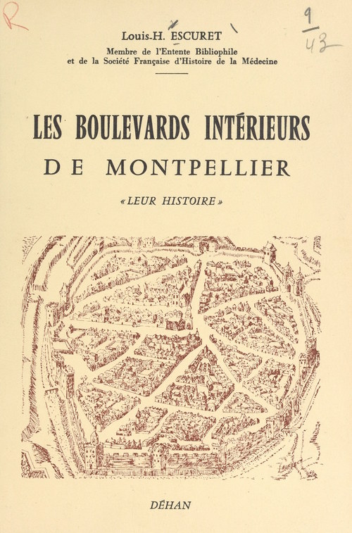 Couverture ebook de Les boulevards intérieurs de Montpellier, de Louis-Henri Escuret