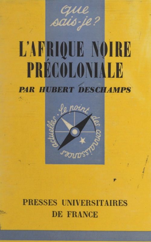 ebook cover of L'Afrique noire précoloniale, by Hubert Deschamps