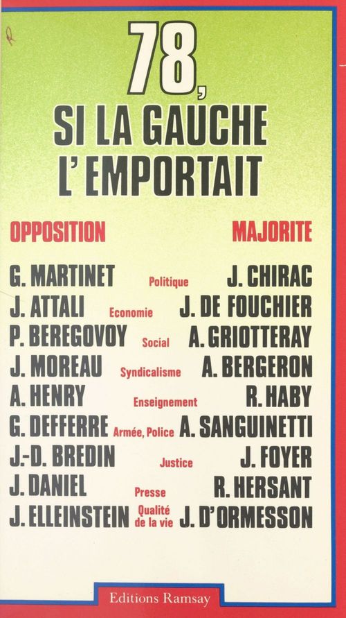 ebook cover of 78, si la gauche l'emportait, by Jean-Francis Held