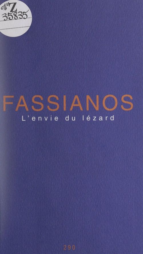 ebook cover of L'envie du lézard, by Alexandre Fassianos