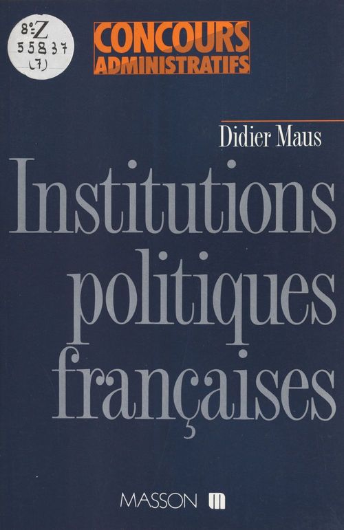 ebook cover of Institutions politiques françaises, by Maus-D