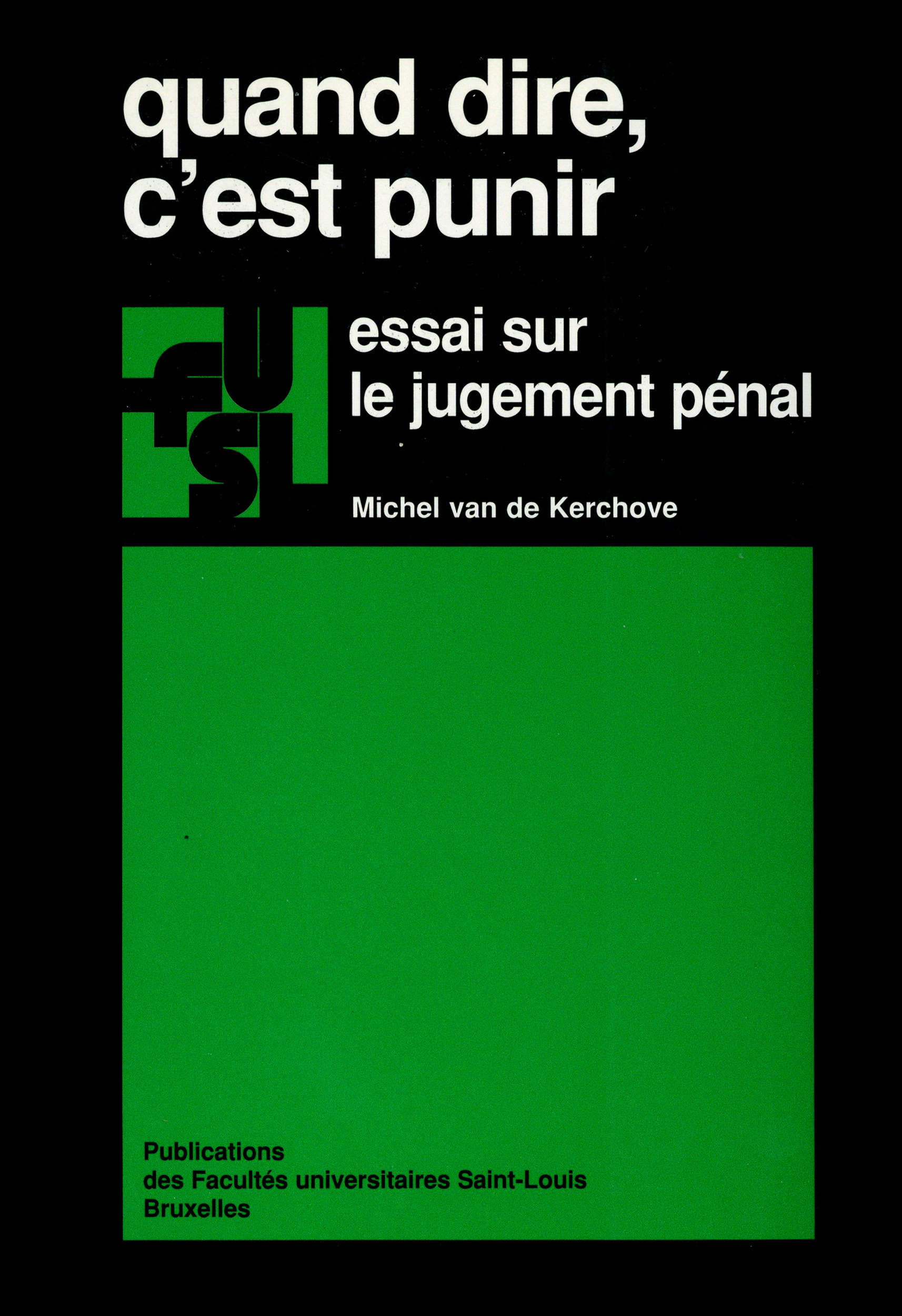 Couverture ebook de Quand dire, c´est punir, de Michel Van de Kerchove