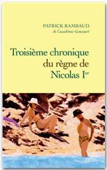 Couverture ebook de Troisième chronique du règne de Nicolas Ier, de Patrick Rambaud