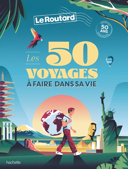 Couverture ebook de 50 voyages à faire dans sa vie, de Collectif