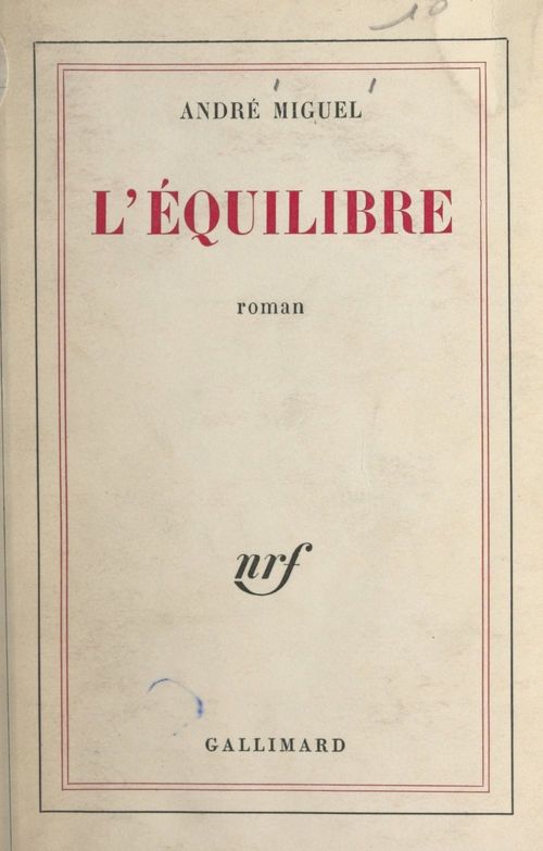 ebook cover of L'équilibre, by André Miguel