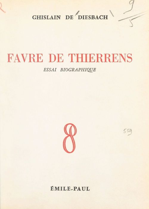 ebook cover of Favre de Thierrens, by Ghislain de Diesbach