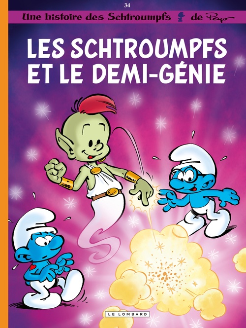 Couverture ebook de Les Schtroumpfs - Tome 34 - Les Schtroumpfs et le demi-génie, de Peyo