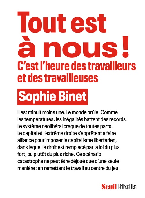 Couverture ebook de Tout est à nous !, de Sophie Binet