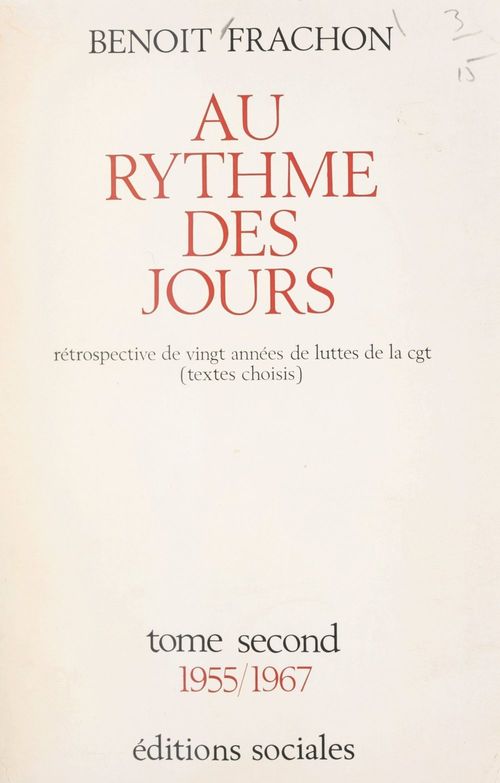Couverture ebook de Au rythme des jours (2). 1955-1967, de Benoit Frachon