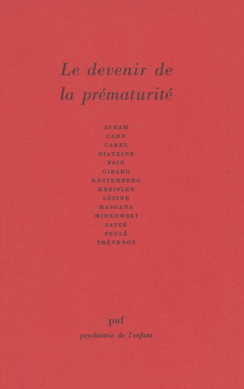 Couverture ebook de Le devenir de la prématurité, de Evelyne Kestemberg