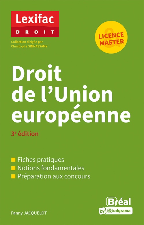 ebook cover of Droit de l'Union européenne - Licence, Master, by Fanny Jacquelot