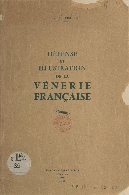 Couverture ebook de Défense et illustration de la vénerie française, de R. J. Feer