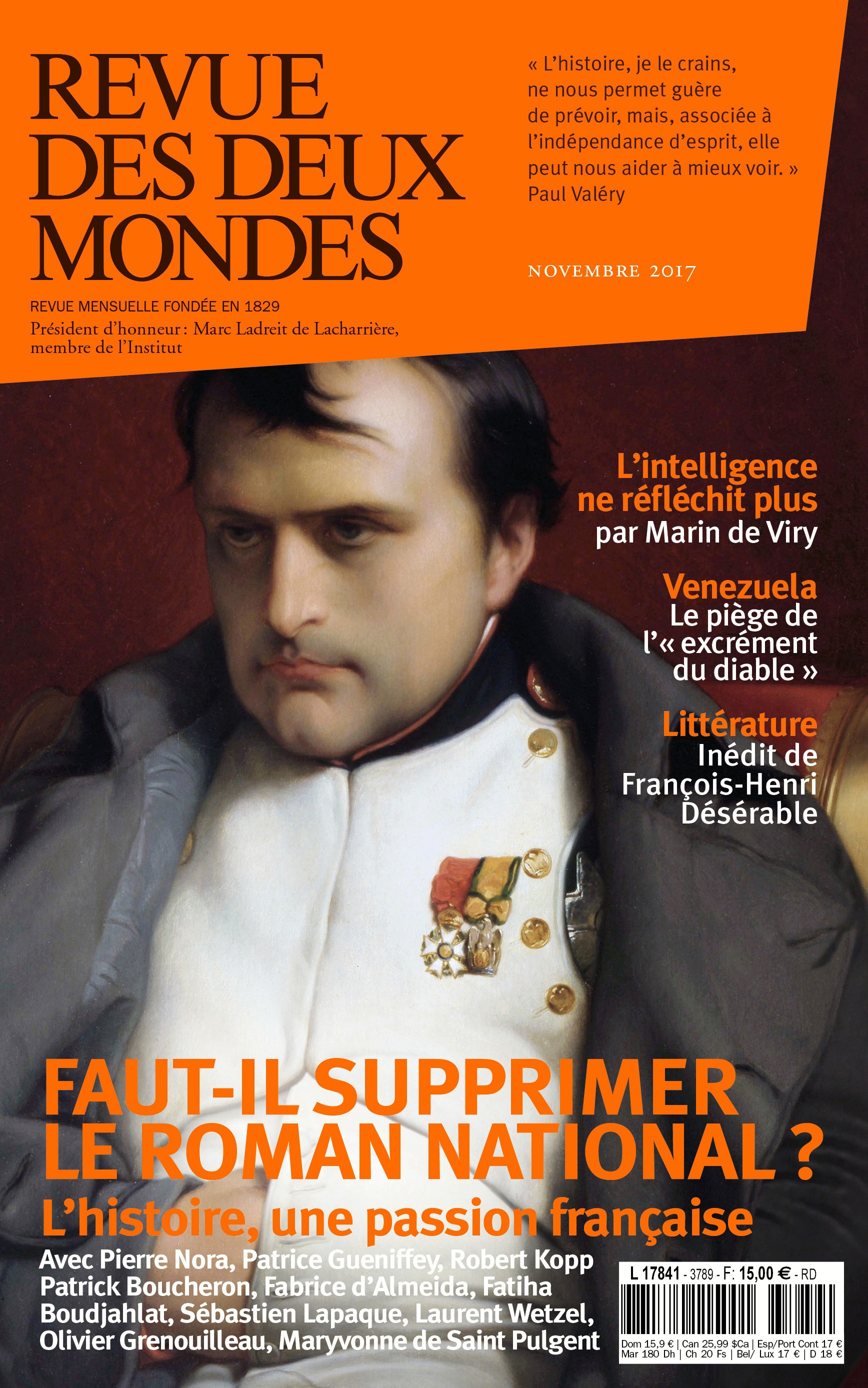 Couverture ebook de Revue des Deux Mondes novembre 2017, de Revue Des Deux Mondes
