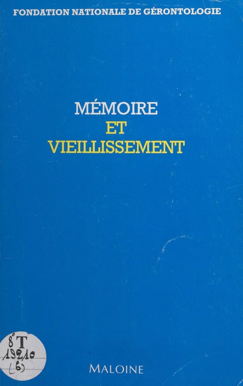 Couverture ebook de Mémoire et vieillissement, de Fng