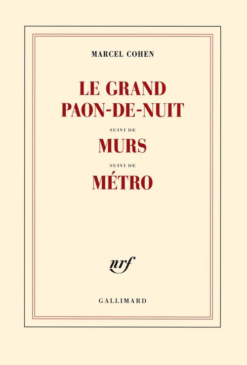 ebook cover of Le grand paon-de-nuit / Murs / Métro, by Marcel Cohen