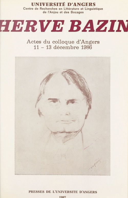 Couverture ebook de Hervé Bazin, de Centre De Recherches En Litterature Et L, Collectif