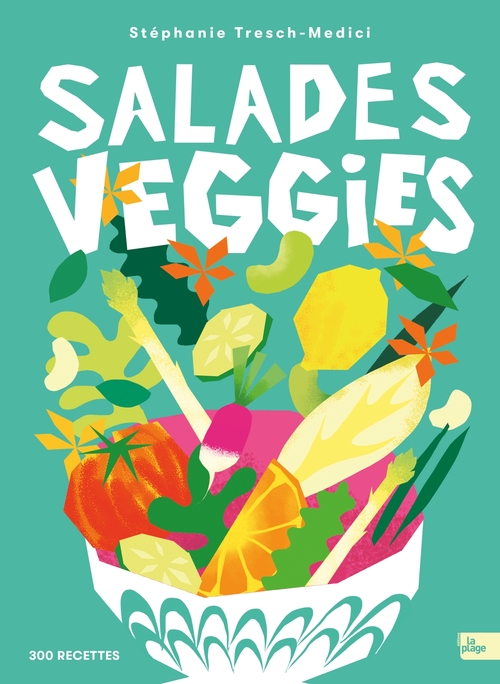 Couverture ebook de Salades veggies, de Stéphanie Tresch-Medici
