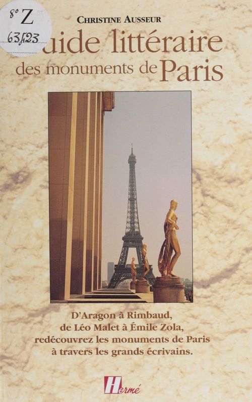 Couverture ebook de Guide littéraire des monuments de Paris, de Christine Ausseur