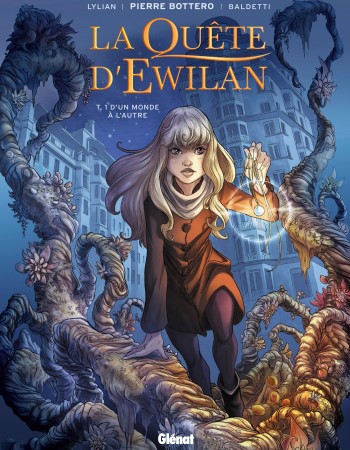 Couverture ebook de La Quête d'Ewilan - Tome 01, de Pierre Bottero, Lylian, Laurence Baldetti