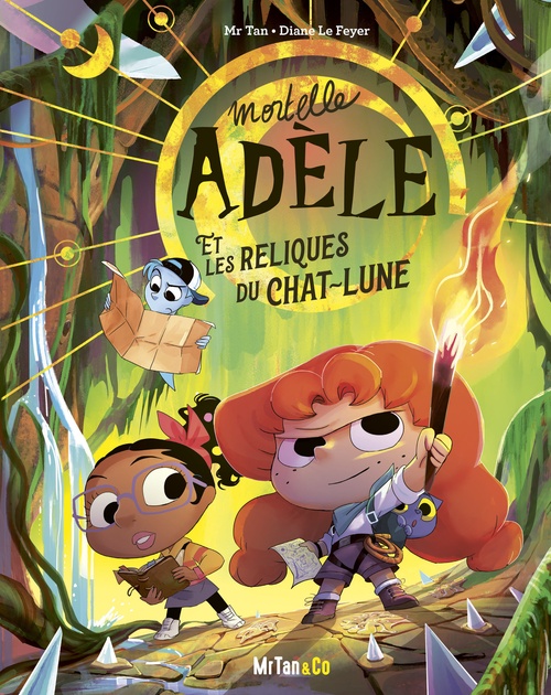 Couverture ebook de Mortelle Adèle et les Reliques du Chat-Lune - Les Grandes Aventures, de Mr Tan, Diane Le Feyer