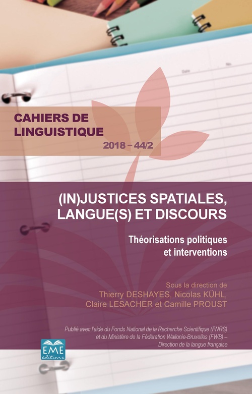 ebook cover of (In)justices spatiales, langue(s) et discours, by Deshayes/Kuhl/Proust