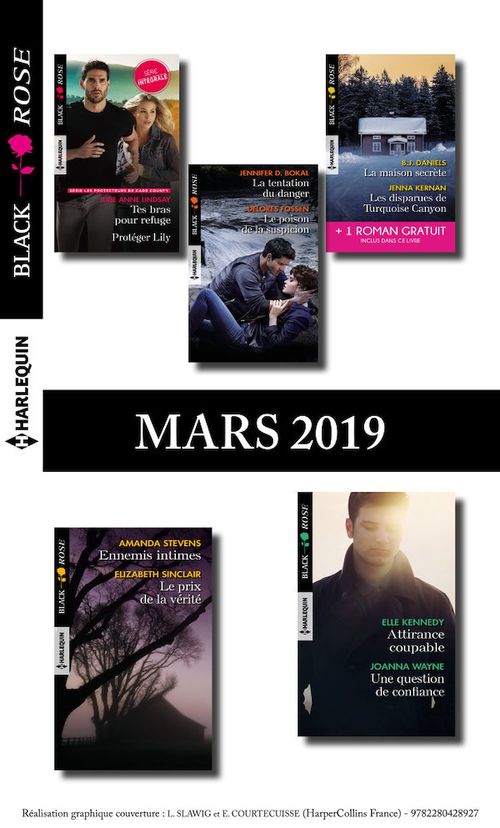 Couverture ebook de 10 romans Black Rose + 1 gratuit (n°523 à 527 - Mars 2019), de Collectif