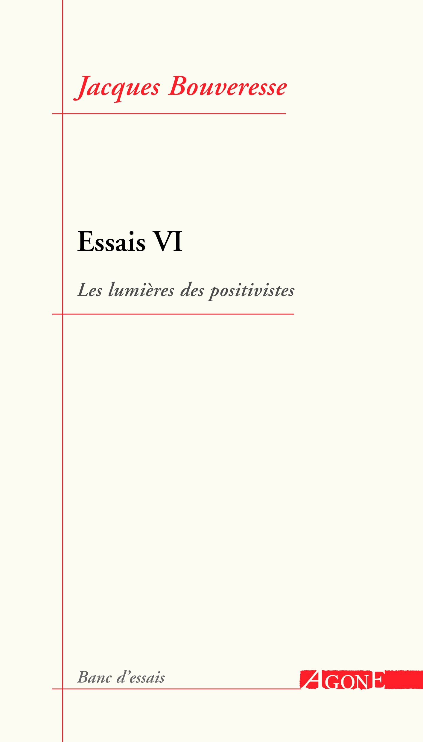 Couverture ebook de Essais VI, de Jacques Bouveresse