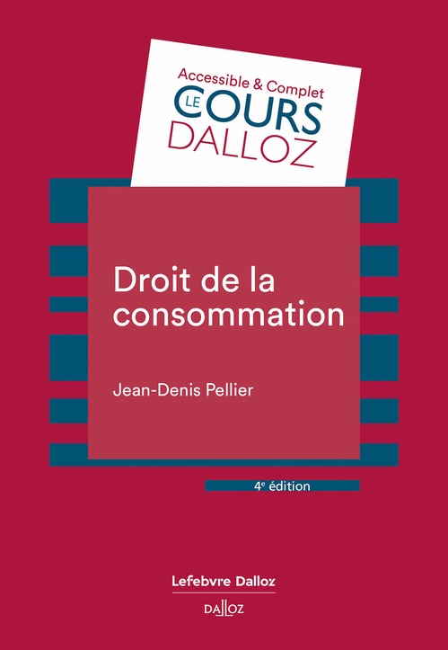 Couverture ebook de Droit de la consommation 4ed, de Jean-Denis Pellier