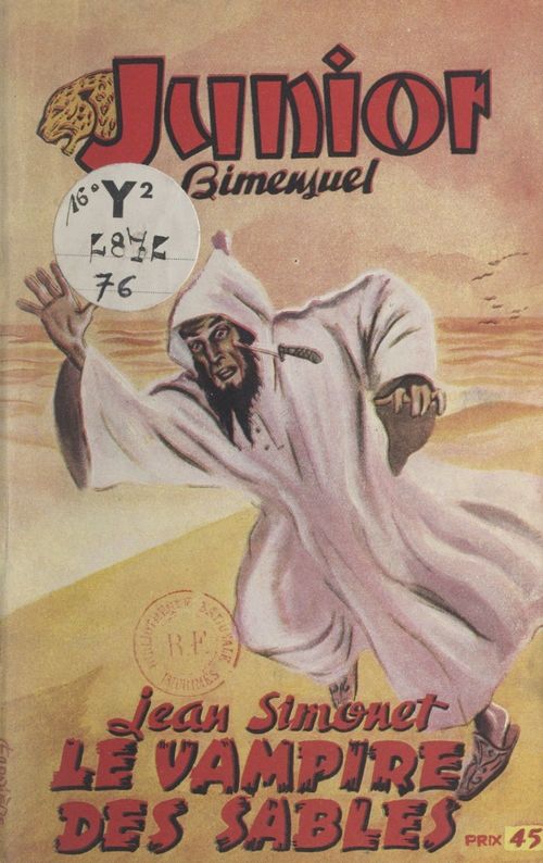 Couverture ebook de Le vampire des sables, de Jean Simonet
