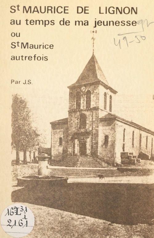 Couverture ebook de Saint-Maurice-de-Lignon au temps de ma jeunesse, de Jean Sabatier