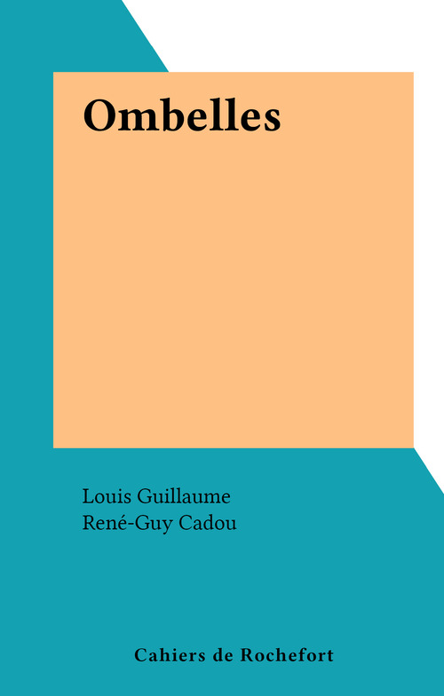 ebook cover of Ombelles, by Louis Guillaume