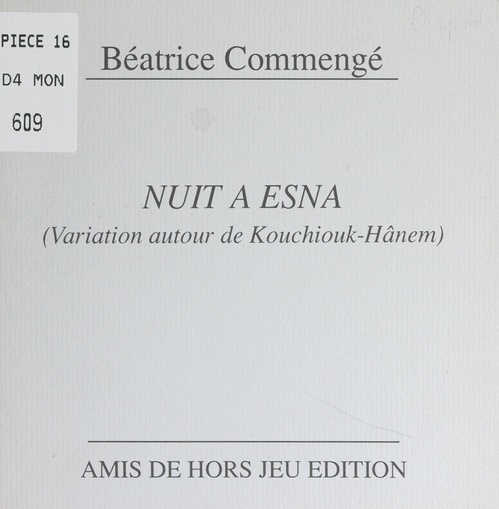 Couverture ebook de Nuit à Esna, de Beatrice Commenge