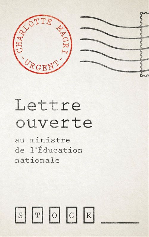 Couverture ebook de Lettre ouverte au ministre de l'éducation, de Charlotte Magri