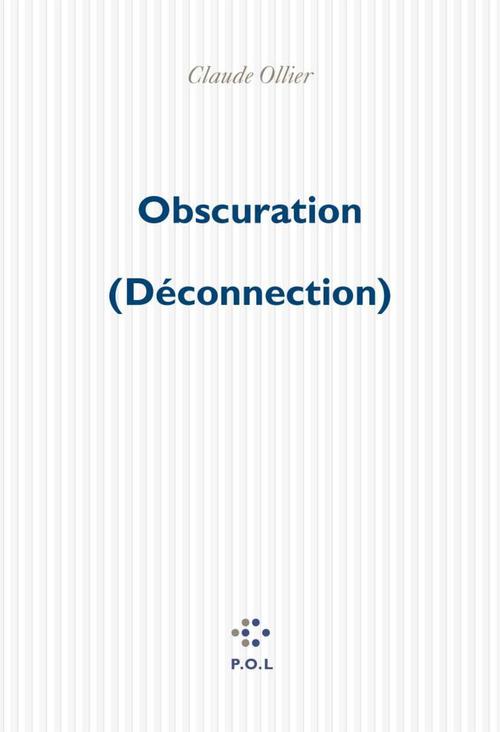 ebook cover of Obscuration, by Claude Ollier