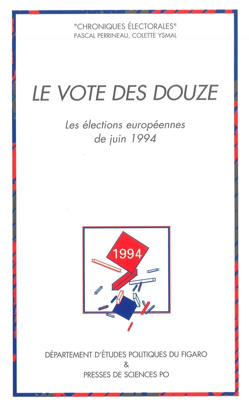 Couverture ebook de Le vote des Douze, de Pascal Perrineau, Colette Ysmal