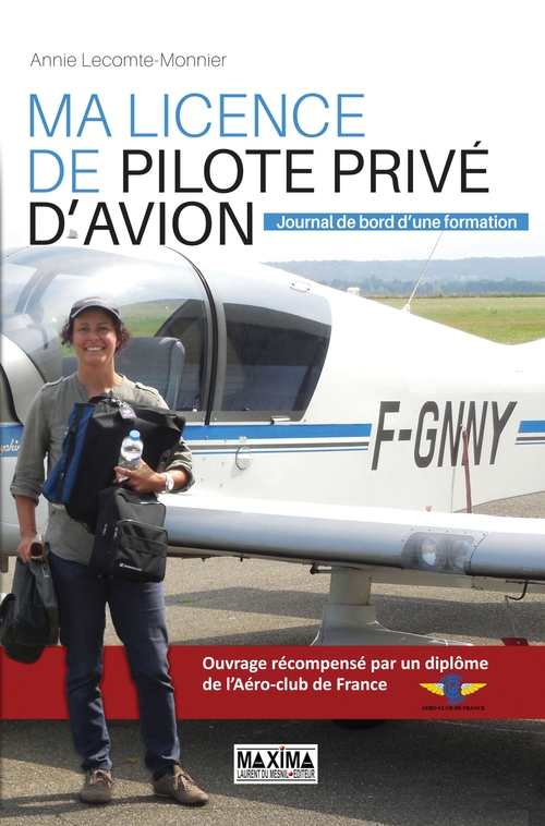 Couverture ebook de Ma licence de pilote privé d'avion, de Annie Lecomte-Monnier