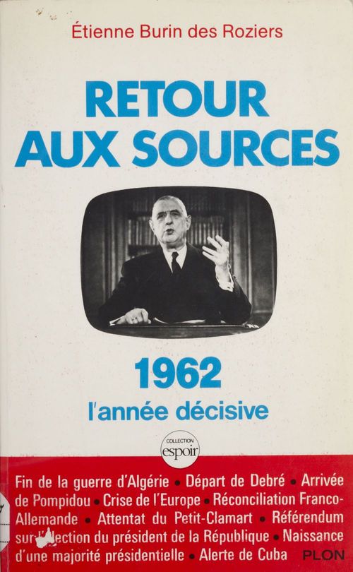 ebook cover of Retour aux sources, by Etienne Burin Des Roziers