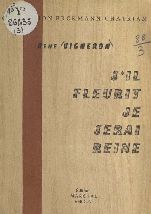 Couverture ebook de S'il fleurit je serai reine, de Rene Vigneron
