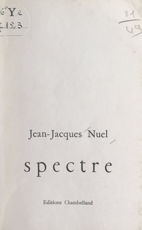 Couverture ebook de Spectre, de Jean-Jacques Nuel