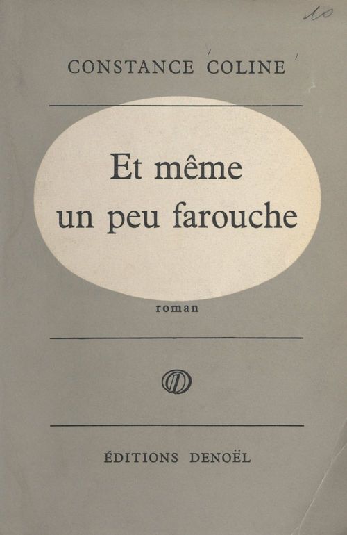 Couverture ebook de Et même un peu farouche, de Constance Coline