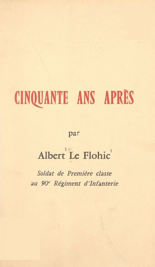 Couverture ebook de Cinquante ans après, de Albert Le Flohic