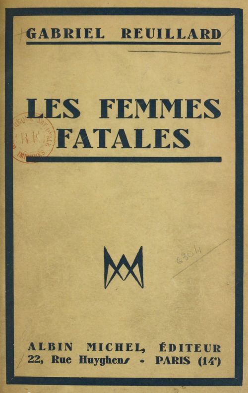 ebook cover of Les femmes fatales, by Gabriel Reuillard