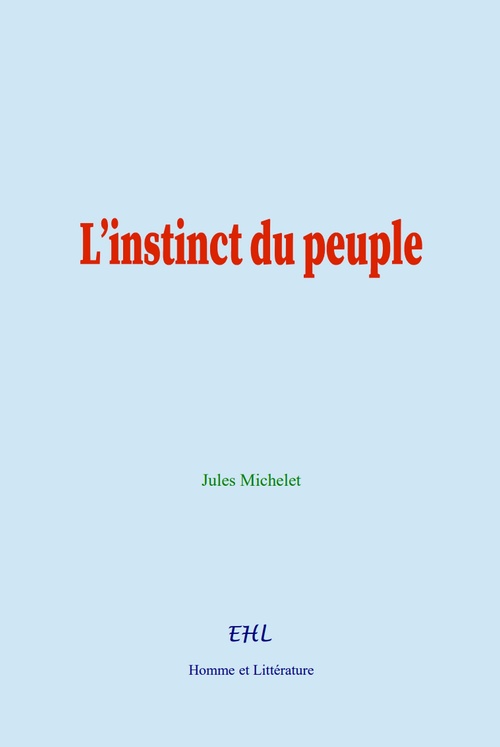 ebook cover of L´instinct du peuple, by Jules Michelet