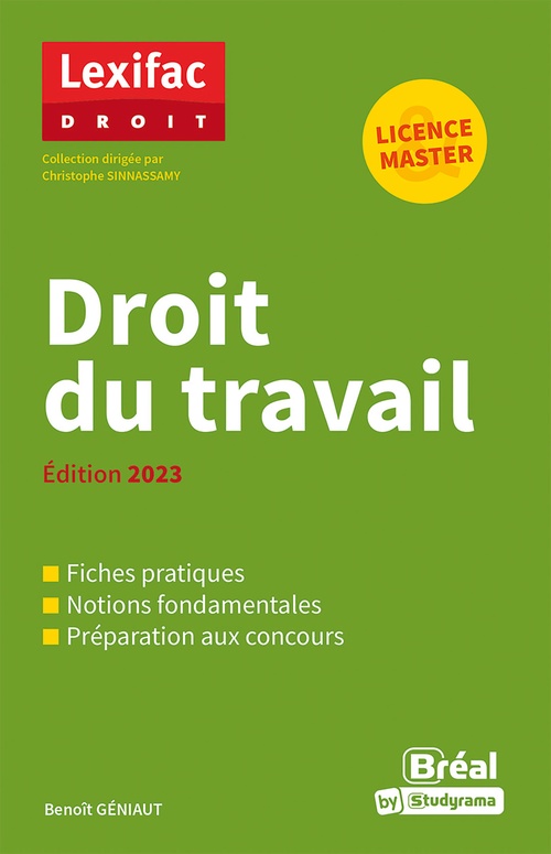 Couverture ebook de Droit du travail - Licence, Master - Édition 2023, de Benoît Géniaut