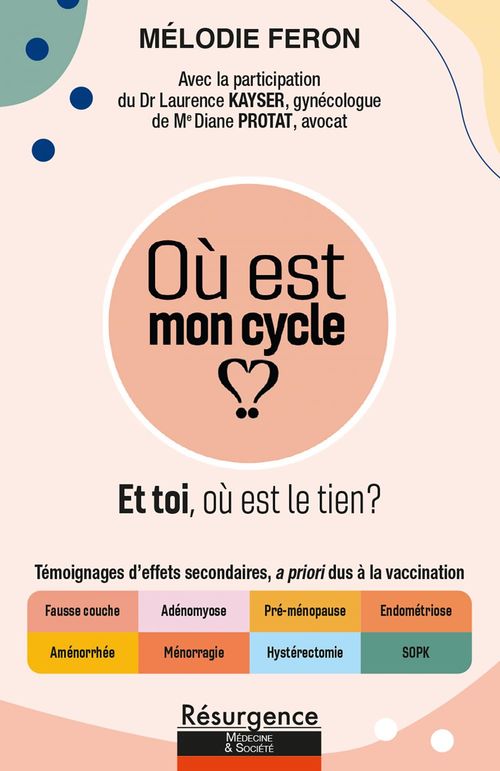 Couverture ebook de Où est mon cycle ?, de Melodie Feron