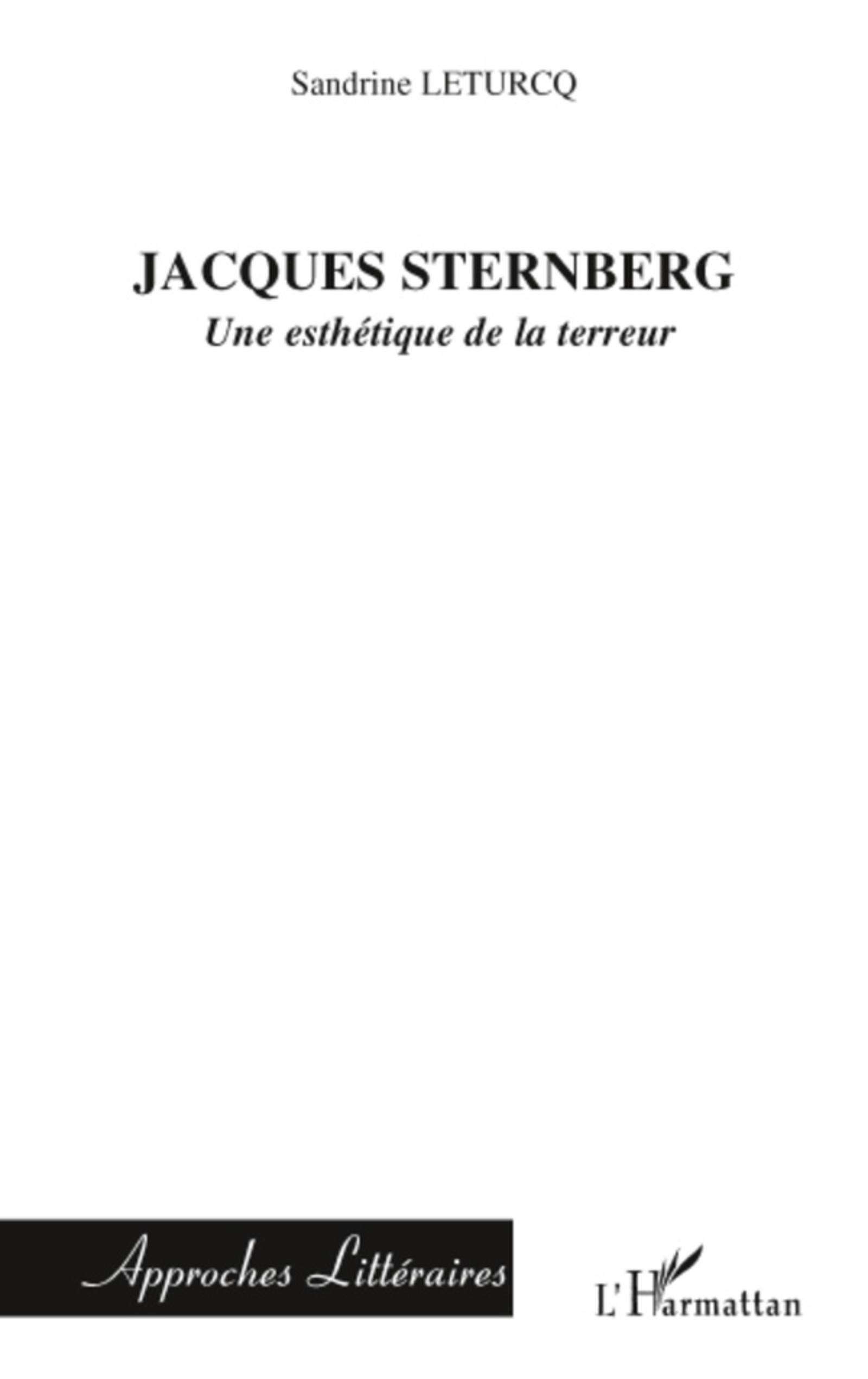 ebook cover of Jacques Sternberg, by Sandrine Leturcq