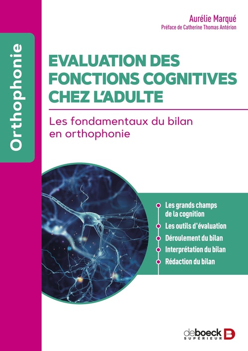 ebook cover of Evaluation des fonctions cognitives chez l´adulte, by Aurélie Marqué