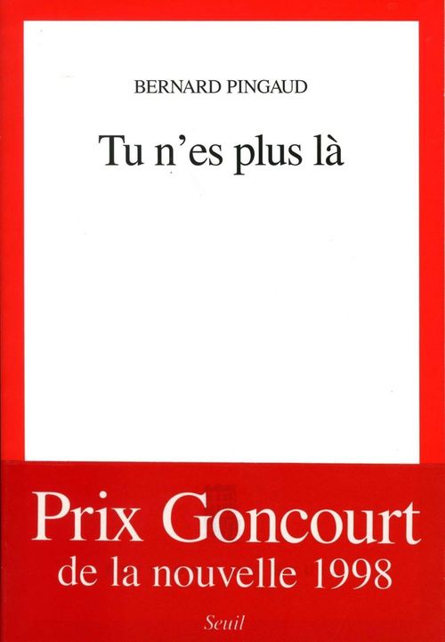 Couverture ebook de Tu n'es plus là, de Pingaud Bernard